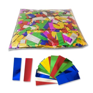 Global Effects Confetti rectangle ML - Конфетти Металлизированное, прямоугольник 17х55 мм, 1000г.