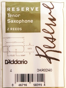 D'Addario Woodwinds Rico DKR0240 Reserve Трости для саксофона тенор, размер 4.0, 2шт, Rico