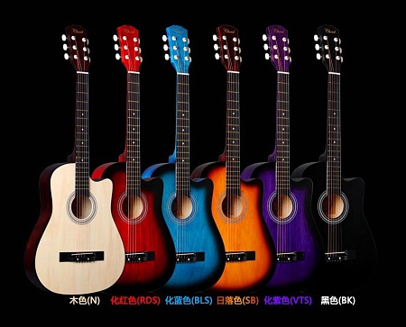 Foix FFG-3810C-BK Акустическая гитара, с вырезом, черная, Foix