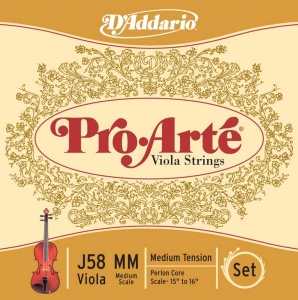 D'Addario J58-MM-B10 Pro-Arte Струны для альта, среднее натяжение, 10 комплектов, D'Addario