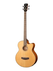 Cort AB850F-NAT-BAG Acoustic Bass Series Электро-акустическая бас-гитара, с вырезом, цвет нат-й, Cor