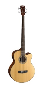 Cort SJB5F-NS Acoustic Bass Series Электро-акустическая бас-гитара, с вырезом, цвет натуральный, Cor