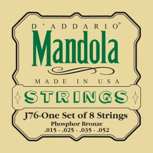 D'Addario J76 Phosphor Bronze Комплект струн для мандолы, фосфорная бронза, Medium, 15-52, D'Addario