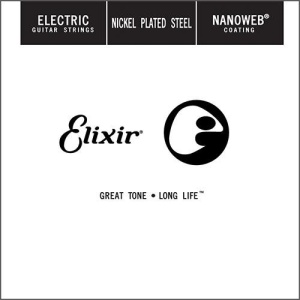 Elixir 15252 Nanoweb Отдельная струна для электрогитары, никелированная, .052, Elixir