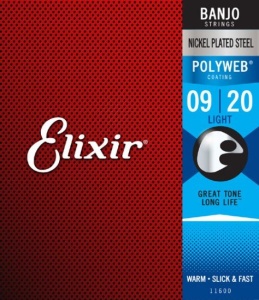 Elixir 11600 POLYWEB Комплект струн для банджо, Light, 9-20, Elixir
