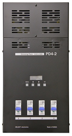 IMLIGHT PD 4-2 (V) - блок диммерный цифровой, 4канала по10А, автоматы SCHRACK, дроссели, DMX-512, мо