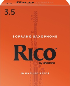 D'Addario Woodwinds Rico RIA1035 Rico Трости для саксофона сопрано, размер 3.5, 10шт, Rico