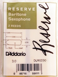 D'Addario Woodwinds Rico DLR0230 Reserve Трости для саксофона баритон, размер 3.0, 2шт, Rico