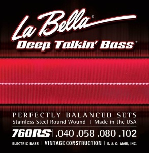 La Bella 760RS Комплект струн для 4-струнной бас-гитары 40-102 La Bella