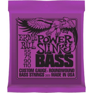 Ernie Ball P02831 Power Slinky Bass Комплект струн для бас-гитары, 55-110, никель, Ernie Ball