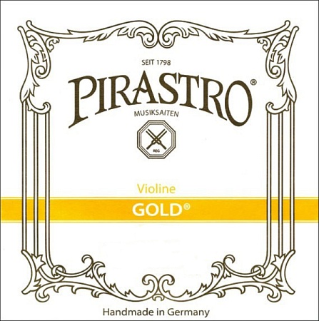 Pirastro 215321 РЕ Gold D Отдельная струна РЕ для скрипки (жила/серебро-алюминий), Pirastro