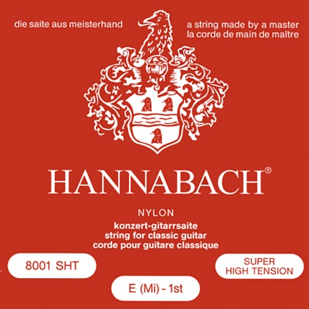 Hannabach 800SHT Red SILVER PLATED Комплект струн для классической гитары, нейлон/посеребренные Hann