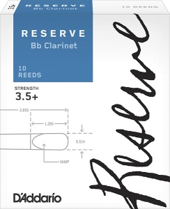 D'Addario Woodwinds Rico DCR10355 Reserve Трости для кларнета Bb, размер 3.5+, 10шт., Rico