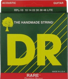 DR RPL-10 Rare Комплект струн для акустической гитары, фосфорная бронза, 10-48, DR