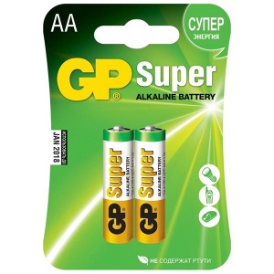 GP GP15A-2CR2 Super Alkaline Элемент питания АА алкалиновый, 2шт, GP