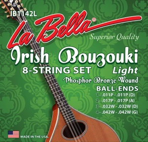 La Bella IB1142L Комплект струн для ирландского бузуки, фосф.бронза, 11-42, La Bella