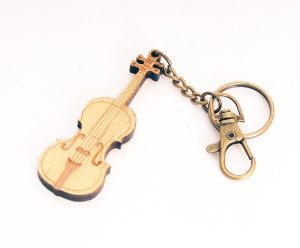 Rin HY-B007 Брелок сувенирный скрипка, дерево, Rin