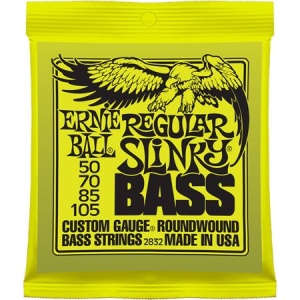 Ernie Ball P02832 Regular Slinky Bass Комплект струн для бас-гитары, 50-105, никель, Ernie Ball
