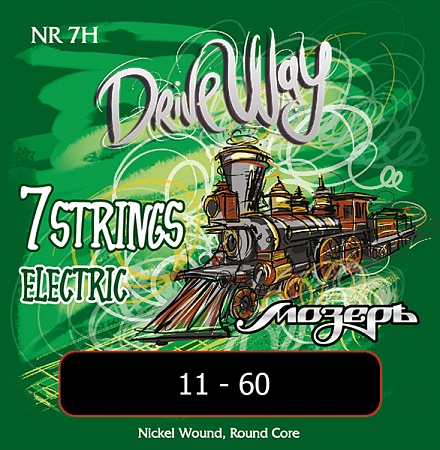 Мозеръ NR-7H Drive Way Комплект струн для 7-струнной электрогитары, никель, Heavy, 11-60, Мозеръ