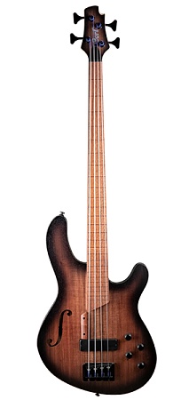 Cort B4FL-MHPZ-OPTA Artisan Series Бас-гитара безладовая, коричневый санберст, Cort
