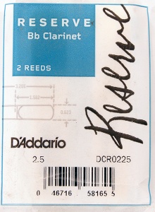 D'Addario Woodwinds Rico DCR0225 Reserve Трости для кларнета Bb, размер 2.5, 2шт., Rico