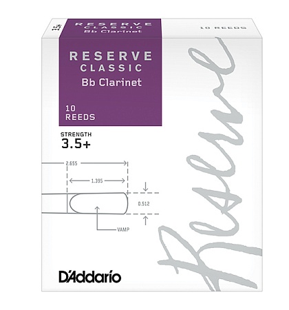 D'ADDARIO DCT10355 - трости для кларнета Bb 3.5+, 10 шт.